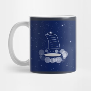 Document, list, sheet, office, office work, illustration, night, cosmoc, space, galaxy, stars Mug